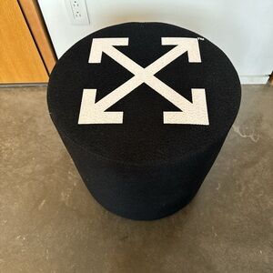 Off White Arrow Logo Stool